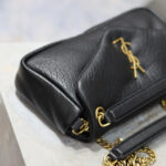 Saint Laurent Calypso Small In Plunged Lambskin Black